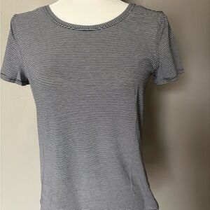 Lululemon Love Crewneck Black and White Striped Tee